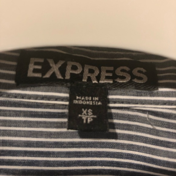 EXPRESS blue & white stripe tunic top - Picture 2 of 7